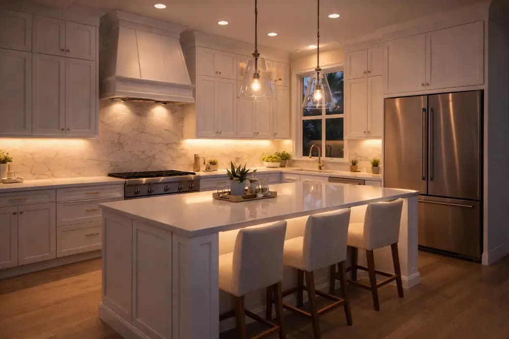 Indoor lighting upgrade by Ocean Wire Electric